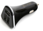 Platinet PLCR3B 12/24V IC auto laadija 3x USB + Micro USB kaabel 1m