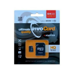 Imro m&auml;lukaart microSDXC 64GB / cl. 10 / UHS-3 + adapter