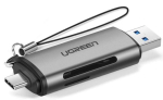 Ugreen CM185 USB-C + USB 3.0 SD/Micro SD kaardilugeja