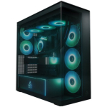 Arctic Xtender Case Black Tower Extended ATX No Power Supply Glass Black