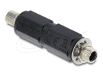Delock Power DC pistikupesa &uuml;hendus 5,5 mm (ID 2,5 mm) emane - Power DC pistikupesa &uuml;hendus 5,5 mm (ID 2,1 mm) emane must toiteadapter