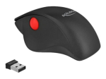 Delock ergonoomiline optiline juhtmevaba hiir must punane