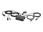 StarTech.com 2-portine h&uuml;briid USB-C HDMI kaabel KVM l&uuml;liti, 4K 60Hz, kompaktne KVM koos 6ft/1.8m USB-A/HDMI/heli & 4ft/1.2m USB-C integreeritud ho...