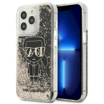Karl Lagerfeld KLHCP13LLGGKBK vedelglitter Gatsby k&otilde;va &uuml;mbris iPhone 13 Pro/13 6,1" jaoks / must