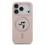 Karl Lagerfeld vedel silikoon Karl ja Choupette MagSafe kaitseklaas Apple iPhone 17 Pro jaoks