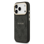 Guess PU Leather 4G Gold Frame MagSafe Case Чехол для Apple iPhone 17 Pro