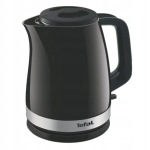 TEFAL veekeetja KO150F30 Delfini Vision Elektriline 2400 W 1.5 L Plast 360&deg; p&ouml;&ouml;ratav alus Must/Roostevaba teras