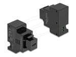 Delock Keystone PD 20W 1 USB-C Snap-in Moodul Must