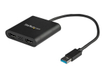 StarTech.com USB 3.0 kahele HDMI adapterile, 1x 4K 30Hz & 1x 1080p, v&auml;line video- ja graafikakaart, USB Type-A HDMI kahe monitori kuvamise adapter D