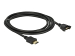 DeLOCK HDMI isaste ja naissoost kruviga 2 m must
