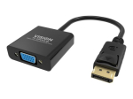 Vision Professional adapter 20 pin DisplayPort mees (sisend) kuni 15 pin HD D-Sub (HD-15) naine (v&auml;ljund) must