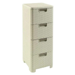 CURVER Rattan 209907 laua&uuml;hend 4 x 14 L sahtliga, kreem