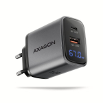 AXAGON Wall charger 67W, USB-A + USB-C, PD3.0/PPS/QC4+/SF ACU-PQ67D