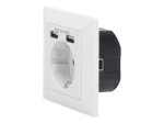 Digitus Safety socket for flush mounting with 2 USB ports DA-70613
