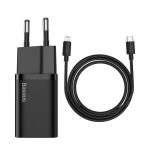 Baseus Super Si USB-C 20W seinalaendur + Lightning kaabel, Must