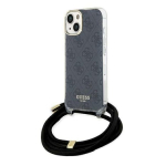 Guess GUHCP15SHC4SEK Crossbody Cord 4G Print Hardcase iPhone 15 / 14 / 13 jaoks 6.1" / must