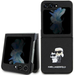 Karl Lagerfeld KLHCZF5SAKCNPK Saffiano Karl&Choupette n&otilde;el k&otilde;va kaas Samsung Galaxy Z Flip5 jaoks / must