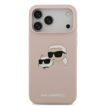 Karl Lagerfeld vedel silikoon Double Heads MagSafe kaitseklaas Apple iPhone 17 Pro Max jaoks