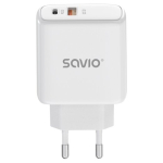Savio LA-12 mobile device charger Universal White AC Fast charging Indoor