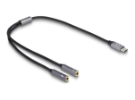 Delock USB-C kuuldearvutikaardi adapter 40cm must hall