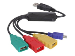 Delock USB 2.0 4-portiline v&auml;line HUB kaabel