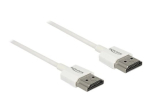 Delock High Speed HDMI koos Ethernetiga HDMI kaabel koos Ethernetiga 50cm Valge