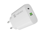 NATEC Ribera Universal White AC Fast Charging Indoor Adapter