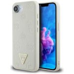 &Uuml;mbris Guess graanuliga kuumtr&uuml;ki tulpa kolmnurkse logo MagSafe Samsung iPhone 16e jaoks / beež