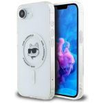Karl Lagerfeld IML Metal Choupette Head MagSafe Case iPhone 16e / 17e jaoks / valge