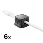 Joyroom JR-ZS368 Kaablikorraldaja Magnetiline kuni 7.5 mm l&auml;bim&otilde;&otilde;duga (6tk) / must
