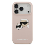 Karl Lagerfeld vedel silikoon Double Heads MagSafe kaitseklaas Apple iPhone 17 Pro jaoks