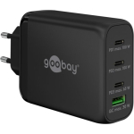 Goobay 100 W USB-C PD GaN mitmeportiline kiirlaadija, must