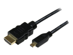 StarTech.com 3m K&otilde;rge Kiirus HDMI&reg; kaabel Ethernetiga - 3m HDMI to HDMI mikrokaabel - Must