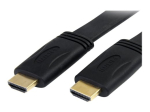 StarTech.com 6 jalga lame kiire HDMI kaabel Ethernetiga - Ultra HD 4k x 2k HDMI kaabel - HDMI kuni HDMI M/M - lame HDMI kaabel (HDMIMM6FL) HDMI-kaabel