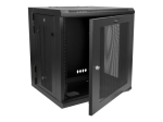 StarTech.com 12U 19 Wall Mount Network Cabinet - 20 Deep Hinged Locking IT Data Enclosure - Flexible Vented Rack w/Shelf - Depth Stativindelukkekab
