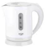 Adler Veekeetja AD 1371w Elektriline 850 W 0,8 L Roostevaba teras/pol&uuml;prop&uuml;leen 360&deg; p&ouml;&ouml;rlev alus Valge