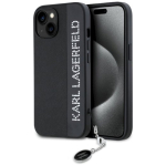 Karl Lagerfeld KLHCP15SPSAKDGCK Hardcase Saffiano Rhinestones & iPhone 15/14/13 jaoks 6.1" / must