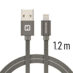 Swissten Textile kiirlaadija 3A Lightning andme- ja laadimiskaabel 1.2m