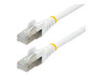 StarTech.com 5m CAT6a Kaabel - Valge - Madala suitsuga nullhalogeen (LSZH) - 10GbE 500MHz 100W ++ Kinnine RJ-45 pingevabastusega S/FTP v&otilde;rgupatch-k...