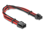 DeLOCK 8-pin EPS12V Mees kuni 8-pin PCI Express koos 2-pin Naine Toode Pikenduskaabel 30cm Must Punane