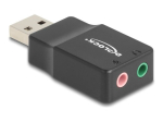 Delock USB-A adapter k&otilde;rvaklappide pesa jaoks - must