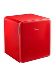 Midea Refrigerator MDRD86SLE32 Energy efficiency class E Free standing Larder Height 50 cm Fridge net capacity 47 L 41 dB Red