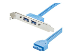 StarTech.com 2 porti USB 3.0 A emas slotikaart - USB 3.0 eemi Adapter - USB 3 panelikard - USB 3.0 header Adapter (USB3SPLATE) USB-paneel