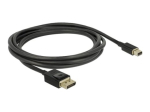 DeLOCK 2m DisplayPort Mees-Mini DisplayPort Mees-Kabel, Must
