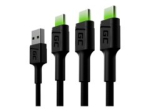 Green Cell USB Type-C Kaabel 1.2m Must