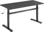 Manualselt reguleeritav istuv-seisuv t&ouml;&ouml;laud EO0027 Ergonoomiline K&otilde;rgust reguleerimine 70-117 cm Maksimaalne koormus 40 kg Must