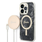 Guess Komplekt GUBPP14LHMEACSK Kott+Laadija iPhone 14 Pro 6,1" jaoks / must