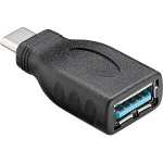 USB 3.0 SuperSpeed adapter, must - USB-C isasest USB 3.0 emas (t&uuml;&uuml;p A)