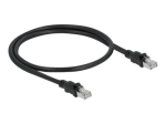 DeLOCK CAT 6a Kootud &Uuml;mart&ouml;&ouml;r&ouml;&ouml;bas (F/UTP) 50cm Must Paatikaabel