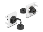 Delock Easy 45 - klikimoodul - 45 x 45 mm - 1 audio/video pistik - valge, RAL 9003